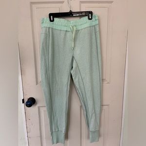 Lululemon Heathered Fresh Teal Mint Green Happy Yin Year Sweatpant Jogger 12